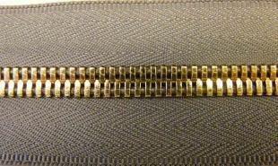 江門拉鏈廠專業供應電鍍金色磨光8#雙拉系列銅拉鏈